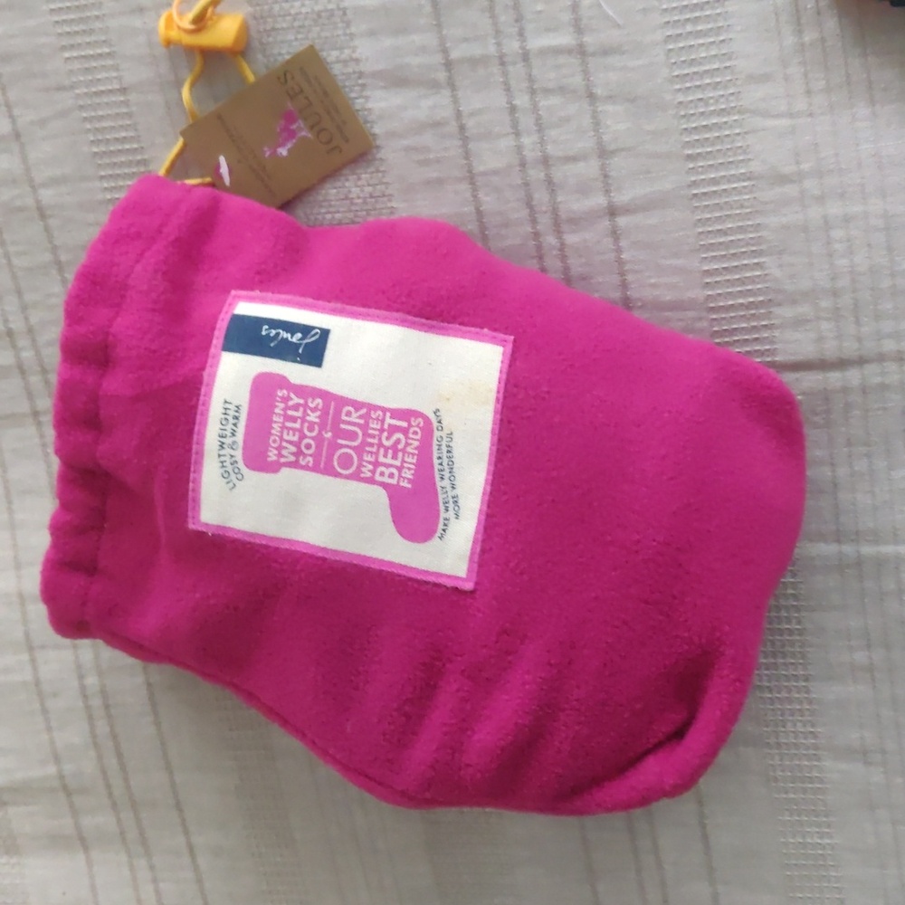 Joules Teal and Pink Hydrangea BootsJoules Women's Welly Print Rain Boot Sz 7 - Picture 10 of 16